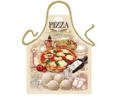 ITATI - Delantal de Cocina con Texto en alemán Pizza = Küchenschürze Geschenkschürze Kochschürze Spassschürze con impresión - el Original Pizzafan