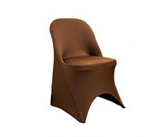 RCZ DÃ©cor 3384us - Funda Plegable para Silla de Elastano, 45 cm x 77 cm, Color marrÃ³n Chocolate, 1 Pieza