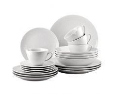 Rosenthal 11770Â âÂ 800001Â âÂ 28519Â Malla Juego de 20Â Piezas, 4Â Unidades, Plato Hondo (21Â cm, Plano 21Â cm/27Â cm),Â âÂ Taza de 2Â Piezas, Color Blanco