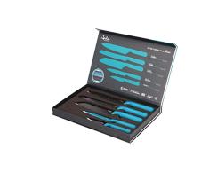 Jata HACC4503 - Cuchillos Cocina, Juego Cuchillos Cocina 5 piezas con caja magnÃ©tica, Cuchillos de Acero, Mango de polipropileno, FÃ¡cil limpieza, Recubrimiento antiadherente