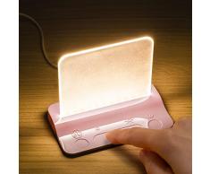 Integral ILTL-PK Noche táctil y Regulable Nocturna Infantil, led para Dormir, mesilla, quitamiedos, lámpara para bebés y niños, luz de Ambiente USB, 2 W, Pink