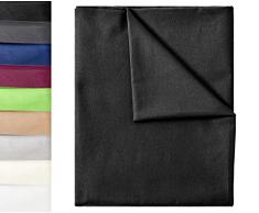 GREEN MARK Textilien SÃ¡bana Bajera clÃ¡sica | sÃ¡bana | sÃ¡bana | sÃ¡bana | paÃ±o de Lino | Toalla de casa 100% algodÃ³n sin Goma elÃ¡stica Muchos tamaÃ±os y Colores TamaÃ±o: 180 x 275 cm, Color Negro