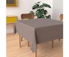 Soleil docre 814234 Mantel Antimanchas Cuadrado 180x180 cm Alix Moka