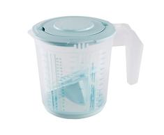 keeeper Set 4 en 1 de Jarra Medidora, Con ProtecciÃ³n Antisalpicaduras y Exprimidor, Antideslizante, 1 l, Matteo, Aguamarina