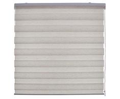 Blindecor Lira Estor Enrollable de Doble Capa, Noche y Día, Poliéster, Lino Crema, 120 x 180 cm (ancho x largo)