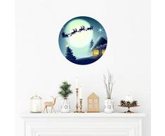 Ambiance Sticker Stickers Adhesivos Navidad | Adhesivo Adhesivo Viaje del papÃ¡ NoelÂ âÂ DecoraciÃ³n de Pared Fiestas de Navidad | 40Â x 40Â cm