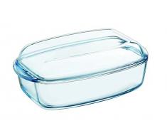 Pyrex Cazuela Rectangular 4,5L con Tapa Classic Vidrio, 8.74 cm