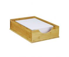 Relaxdays Bandeja para Documentos, Apilable, DIN A4, Organizador de Escritorio, BambÃº, 10 x 26,5 x 39 cm, MarrÃ³n