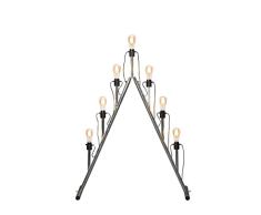 Konstsmide LÃ¡mpara led de metal con forma de candelabro, incluye regulador de intensidad y funciÃ³n de memoria, 7 diodos de color Ã¡mbar, 24 V, exterior (IP44), cable negro - 3948-980