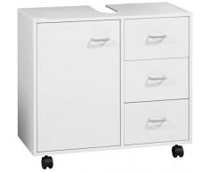 Fackelmann Armario para Lavabo, Madera, Color Blanco, 29Â x 65Â x 59Â cm