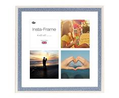 Inov8 16 x 40,64 cm Insta-Frame Austen Marco para Instagram 4/de Estampado a Cuadros de Fotos con paspartú Blanco y Blanco con Borde, 2 Unidades, Azul se Debe Lavar a