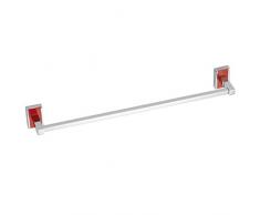 MSV TOALLERO Mural DE CINC Cromado Alba, Plateado, 53.2x7.4x6 cm