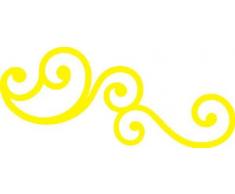 INDIGOS 4051095637714Â Decorativo para Pared, E215Â Clase Tribal con espirales y cÃ­rculos, Vinilo, Amarillo, 240Â x 102Â x 1Â cm