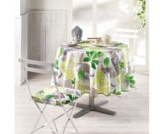 LHarmonie Du Décor - 1721131, Mantel Redondo , 180 Cm , Equateur , Photoprint , Verde