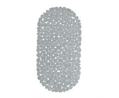 Relaxdays Alfombra BaÃ±era Antideslizante, DiseÃ±o Piedra, Alfombrilla BaÃ±o Ventosas, PVC, 1 Ud, 66,5 x 34,5 cm, Gris
