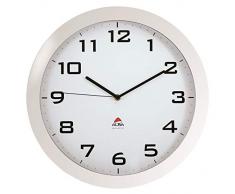 ALBA Reloj de Cuarzo de Pared, Cristal, Blanco, 38.5x38.5x5.5 cm
