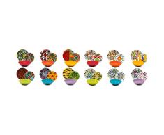 Excelsa Afrika - Vajilla de 18 piezas, porcelana y cerÃ¡mica, multicolor & Vajilla Lisbona de 18 piezas, en porcelana y cerÃ¡mica, multicolor
