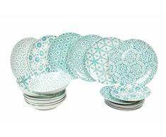Vajilla de porcelana Bodrum Light de 18 piezas