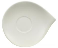 Villeroy & Boch Flow Plato para taza, Porcelana Premium, Blanco,18 x 15 cm