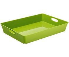 Rotho 1124519000 - Caja de almacenaje, plástico, DIN A4, color verde