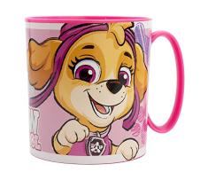 Taza infantil de plÃ¡stico reutilizable para microondas de 350 ml de La Patrulla Canina Chicas