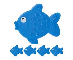 Relaxdays Pegatinas Antideslizantes para baÃ±era, Azul, 5 Unidades