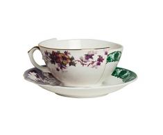 SELETTI Taza de té con Plato de Porcelana «Hybrid-Isidora»