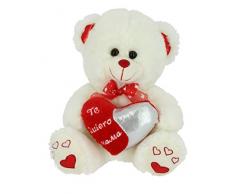 Bimar Peluche Oso 28 cm Corazon Partido (te Quiero Mama), Multicolor