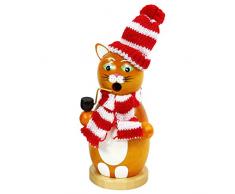 Dekohelden24 Figura Decorativa de Gato de Madera, 13 cm Aprox.