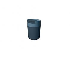 Joseph Joseph Sipp, Taza para llevar café y té, Vaso termo con tapa, a prueba de fugas, sin BPA, 340 ml, azul oscuro