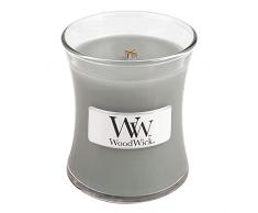 Woodwick El Hogar Vela aromÃ¡tica en Tarro pequeÃ±a, Blanco, 7.2x7.0x8.3 cm