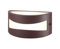 wonderlamp W-T000054 Aplique de Pared para Exterior, JardÃ­n, Terraza, Garage, MarrÃ³n Ãxido, Bombilla E27