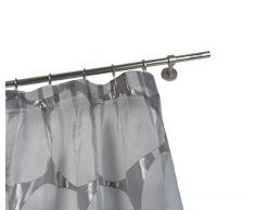 InCasa Barra para Cortina, 20 mm. de diÃ¡metro, 280 cm. de Longitud, en Acero cepilado con tappo Chic â Completo