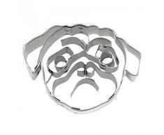 Staedter, diseÃ±o de Cara de Perro Cortador de Galletas, Color Plateado