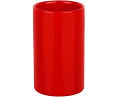 Spirella Ã7 x 11,5 cm, Rojo colección Tube, Portacepillos de Dientes, Gres
