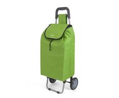 Metaltex Daphne - Carro de Compra con 2 Ruedas, 40 Litros, Verde, 120x60x6 cm