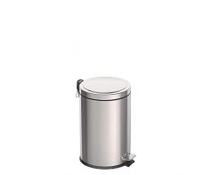 Tramontina 94538120 - Cubo de basura y basura con pedal, metal de acero inoxidable, 20 litros de diÃ¡metro x 46 cm de altura, 29,5 cm de diÃ¡metro x 46 cm de altura, 94538120