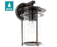 EGLO; my light; my style VALDEO lámpara de Pared, Acero, Kupfer/Antik/Klar, 16.5 x 20 x 27.5 cm