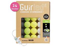 Guirnalda luminosa Bolas de algodón LED USB â cargador USB doble 2 A) â 3 intensidades â 24 bolas â Forest
