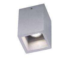 Trio Lighting Cube Lámpara de techo GU10, 35 W, Gris cemento, 10 x 10 x 15 cm