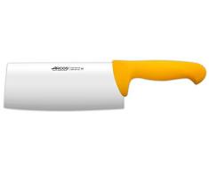 Arcos Serie 2900 - Cuchillo Macheta China - Hoja de Acero Inoxidable NITRUM de 200 mm - Mango inyectado en Polipropileno Color amarillo