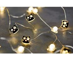 Ed the Cat - Mini cadena de luces LED de 2,20 m, diseño de gato, 20 luces LED para interiores