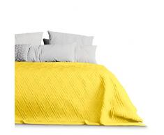 AmeliaHome Colcha de 240 x 260 cm, Manta de Doble Cara, ultrasonic, Acolchado, poliÃ©ster, Color Amarillo