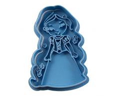 Cuticuter Rapunzel Chibi Princesa Cortador de Galletas, Azul, 8x7x1.5 cm
