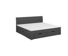 Rauch Flexx - Cama con Base, Madera, Gris Metalizado/Blanco Alpino, 209 x 185 x 90 cm