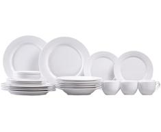 Maxwell & Williams BC188232 - Vajilla y Juego de cafÃ© en Caja de Regalo, Porcelana, 30 Piezas, Color Blanco