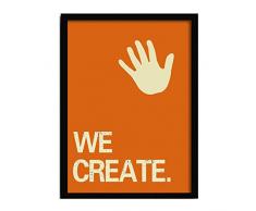 SuperStudio LO+DEMODA Cuadro con Marco, diseño We Create, 33 x 43 cm, 1.5x33x43 cm