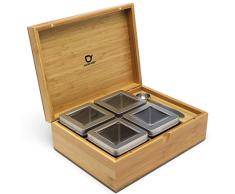 Bredemeijer Caja para tÃ©, Madera, MarrÃ³n, 237x181x85mm