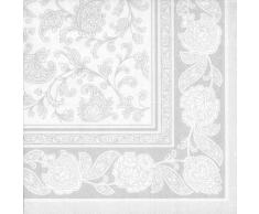 PAPSTAR 11682 Ornaments Royal Collection - Juego de 50 servilletas (Pliegue 1/4, 40 x 40 cm), Color Blanco