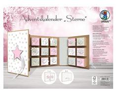 Calendario de Adviento URSUS 17860001F, de cartÃ³n de estraza, material para un calendario de Adviento, incluye papel decorativo, cinta de raso y nÃºmeros de Adviento, aprox. 22,4 x 16,1 x 5,3 cm.